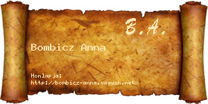 Bombicz Anna névjegykártya